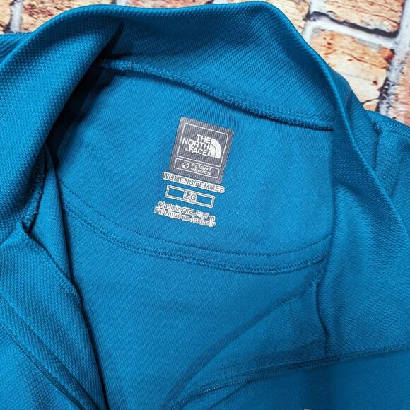 North Face Flight Series Teal 1/4 Zip Pullover Size L - Picture 4 of 5